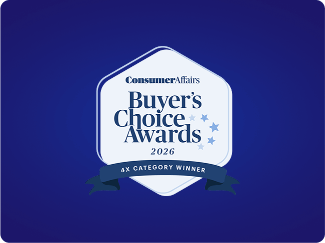 Consumer Affairs Buyer's Choice Awards 2025 - 3x Category Winner
